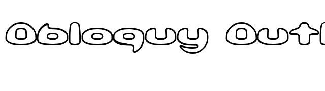 Obloquy Outline BRK font preview