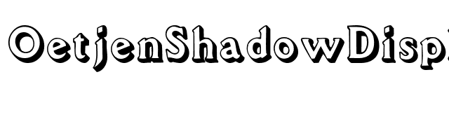 OetjenShadowDisplay font preview