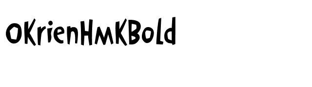 OkrienHmkBold font preview