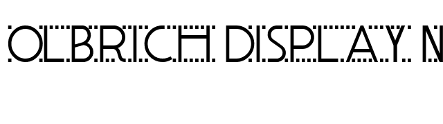 Olbrich Display NF font preview