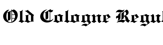 Old Cologne Regular font preview