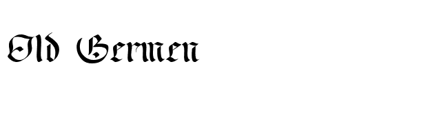 Old Germen font preview