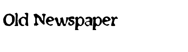 Old Newspaper font preview