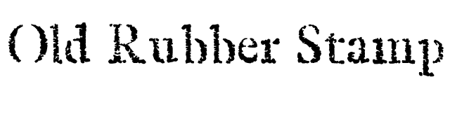 Old Rubber Stamp font preview