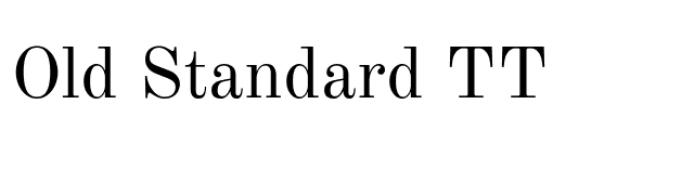 Old Standard TT Font - FontPalace.com