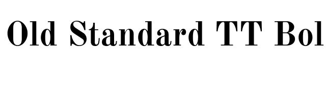 Old Standard TT Bold font preview