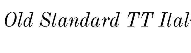 Old Standard TT Italic font preview