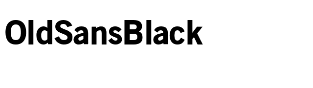 OldSansBlack font preview