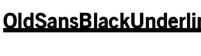 OldSansBlackUnderline font preview