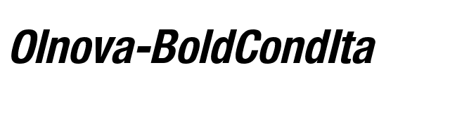 Olnova-BoldCondIta font preview