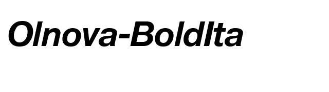 Olnova-BoldIta font preview