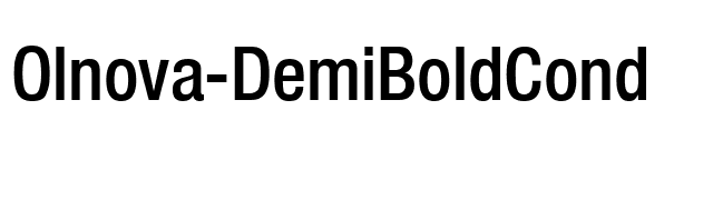 Olnova-DemiBoldCond font preview