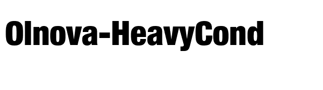 Olnova-HeavyCond font preview