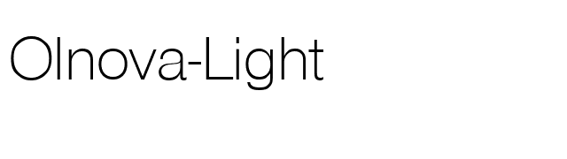 Olnova-Light font preview