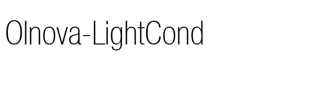 Olnova-LightCond font preview