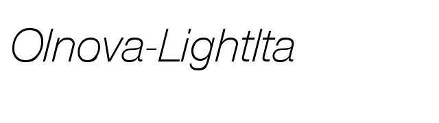 Olnova-LightIta font preview