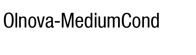 Olnova-MediumCond font preview