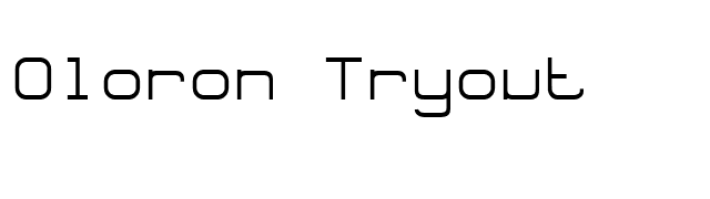 Oloron Tryout font preview