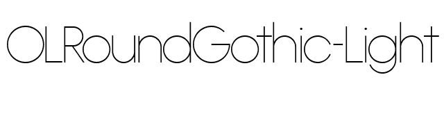 OLRoundGothic-Light font preview