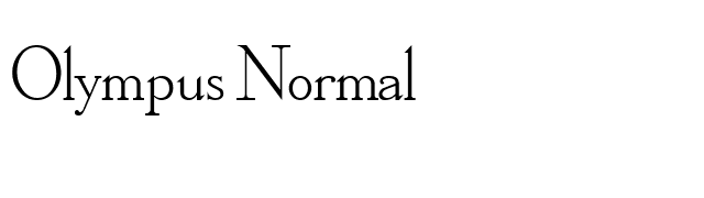 Olympus Normal font preview