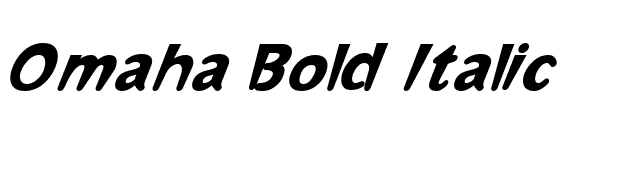 Omaha Bold Italic font preview