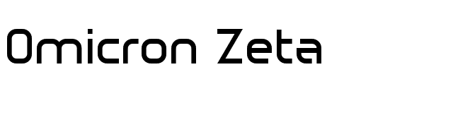 Omicron Zeta font preview