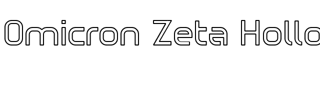 Omicron Zeta Hollow font preview