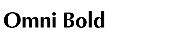 Omni Bold font preview