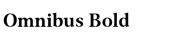 Omnibus Bold font preview