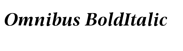 Omnibus BoldItalic font preview