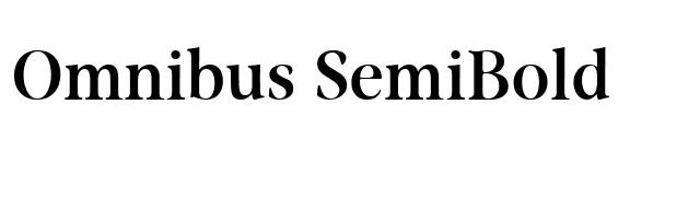 Omnibus SemiBold font preview