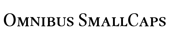 Omnibus SmallCaps font preview