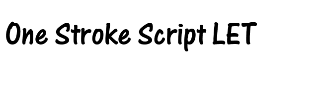 One Stroke Script LET font preview