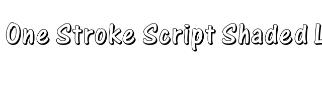 One Stroke Script Shaded LET Plain1.0 font preview