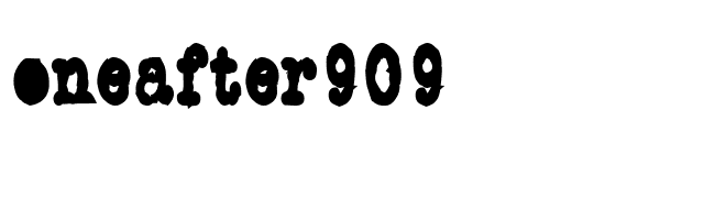 OneAfter909 font preview