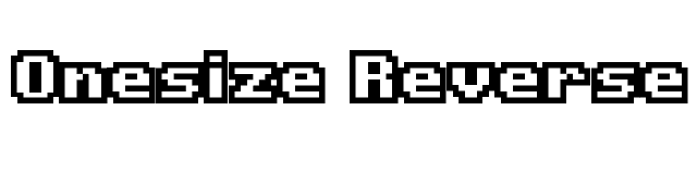 Onesize Reverse font preview