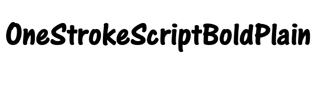 OneStrokeScriptBoldPlain font preview