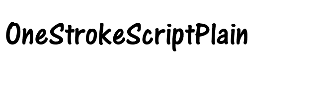 OneStrokeScriptPlain font preview