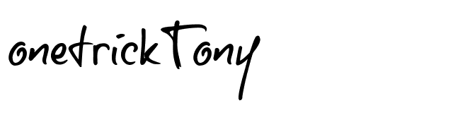 onetrickTony font preview