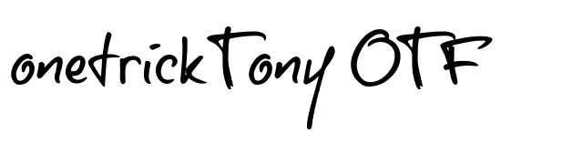 onetrickTony OTF font preview