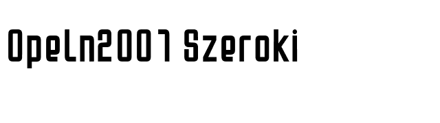 Opeln2001 Szeroki font preview