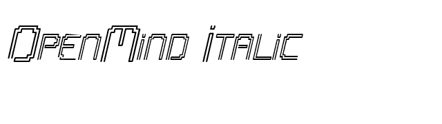 OpenMind Italic font preview