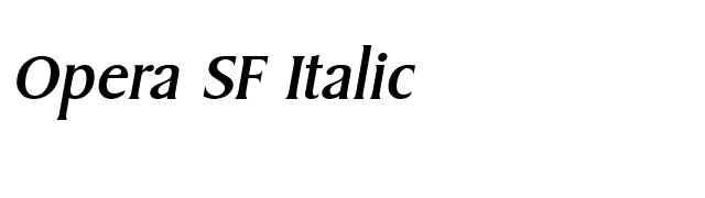 Opera SF Italic font preview