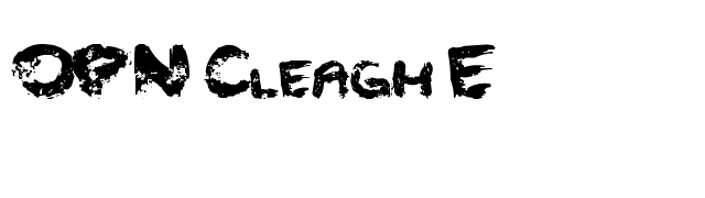 OPN Cleagh E font preview