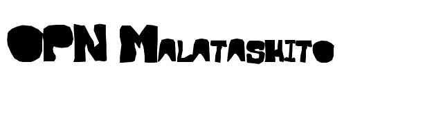 OPN Malatashito font preview