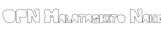 OPN Malatashito Naked font preview