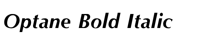 Optane Bold Italic font preview