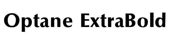 Optane ExtraBold font preview