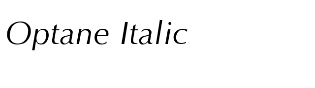 Optane Italic font preview