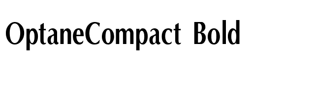 OptaneCompact Bold font preview